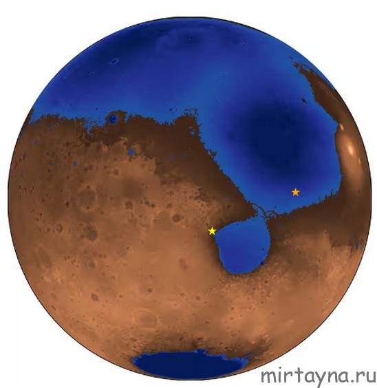 Martian surface 3,6 billion years ago